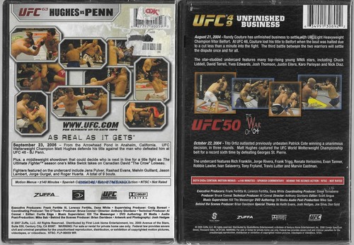 UFC / HUGHES VS PENN & BELFORT VS COUTURE + MORE ~ 2 DVDS BRAND NEW - Picture 2 of 2