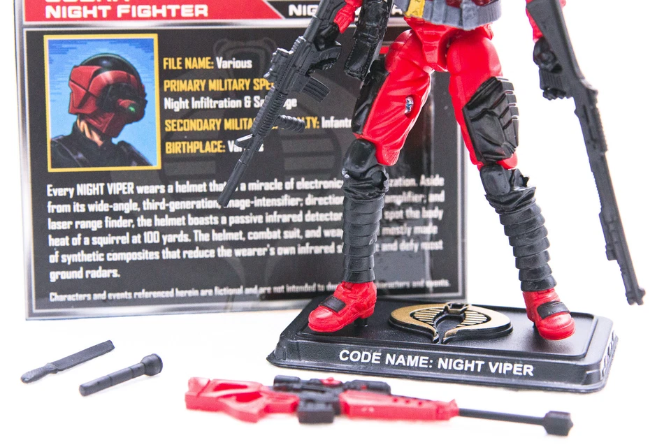 Hasbro G.I. 2014 Figura Joe 50 Aniversario NIGHT VIPER v5 | NUEVA 100% Completa Foto 4 de 4