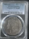 1891 cc morgan dollar PCGS VF