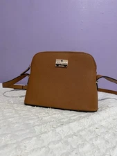Kate Spade Madison Crossbody Bag Rusty Brown Leather Gold Hardware