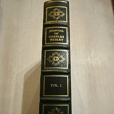 Journal of Charles Wesley Vol I and II Leather Bound HC 1980 Ex Libris