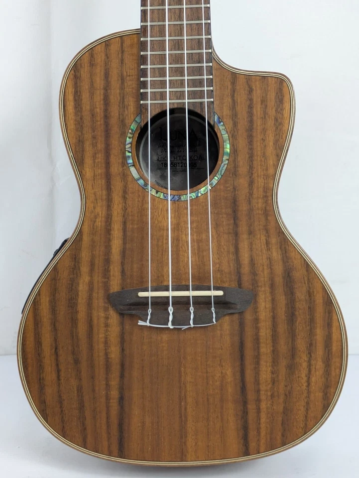 LUNA UKULELE UKE HTC KOA High Tide Concert Uke A/E w/ Preamp & Gig B (EC2037402) - Image 4 of 4