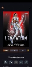 🐅 VICTOR WEMBANYAMA 🔥 Topps NBA Collect ⚡️LEVITATION RED⚡️ICONIC AWARD 🔥 