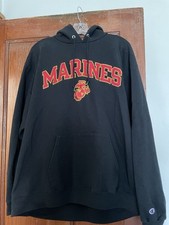 Champion US Marines Black Hoodie SZ- XL