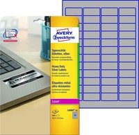 Avery Zweckform Typenschild Etiketten 45,7 X 21,2Mm Silber 960 Etiketten