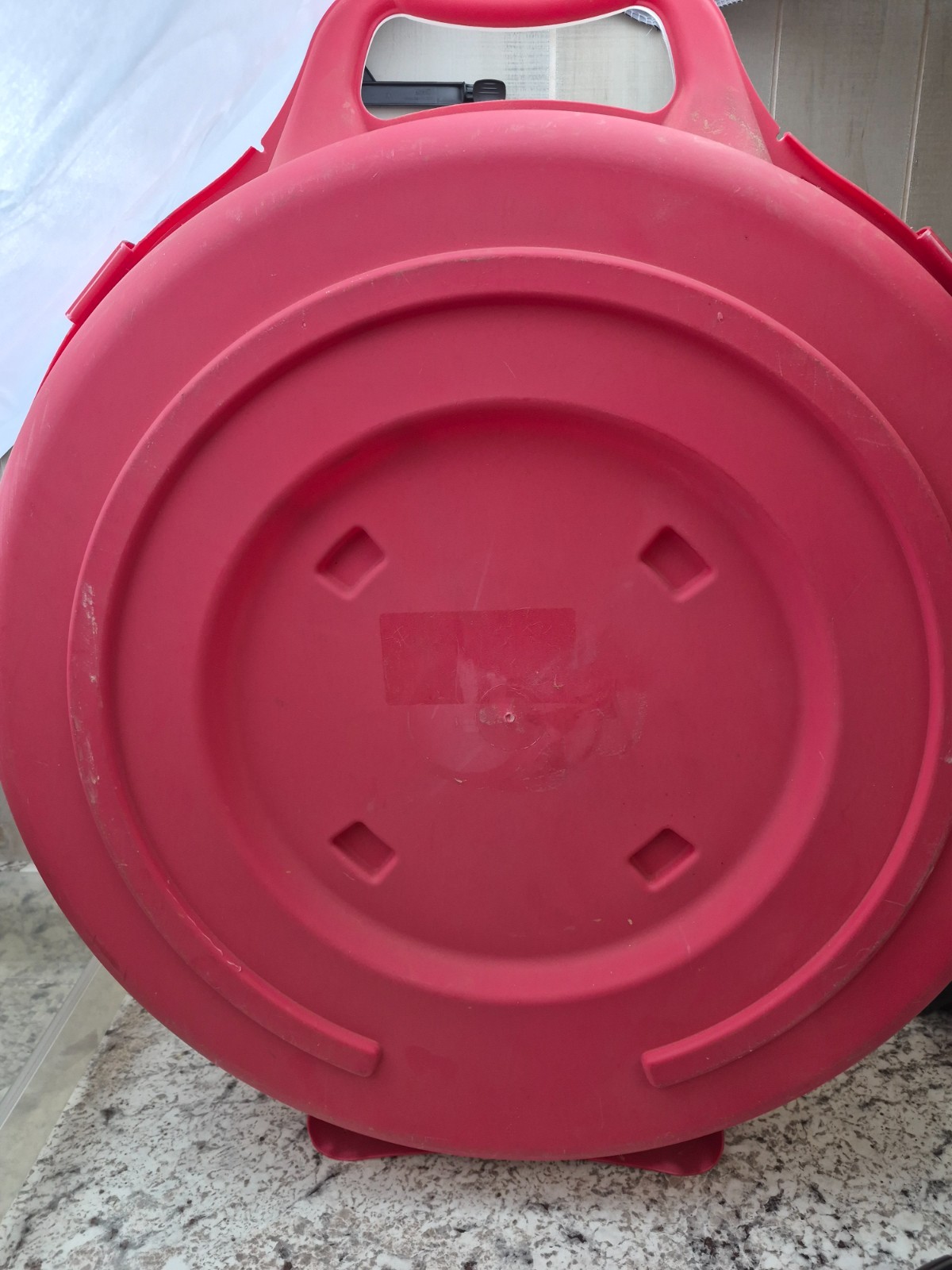 Red Plastic Wreath Storage Container – Holds 24" Wreath