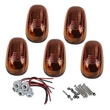 5pcs Amber Lens Cab Roof Marker Lights, Roof Top Lamp Running Light