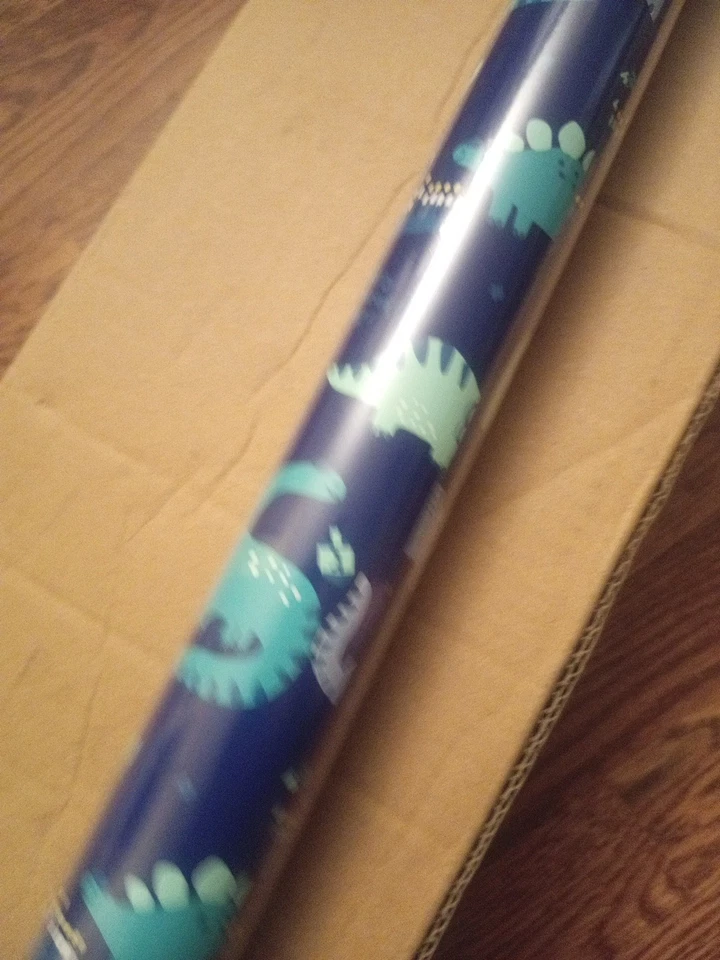 Holiday Gift Wrapping Paper Kids Happy Hanukkah With Dinosaurs - Image 3 of 4