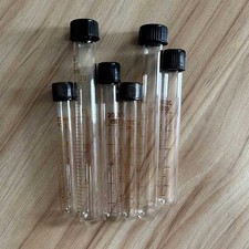 5ml-100ml Round bottomed Borosilicate Glass Tube Chemistry Glassware Scale Cap