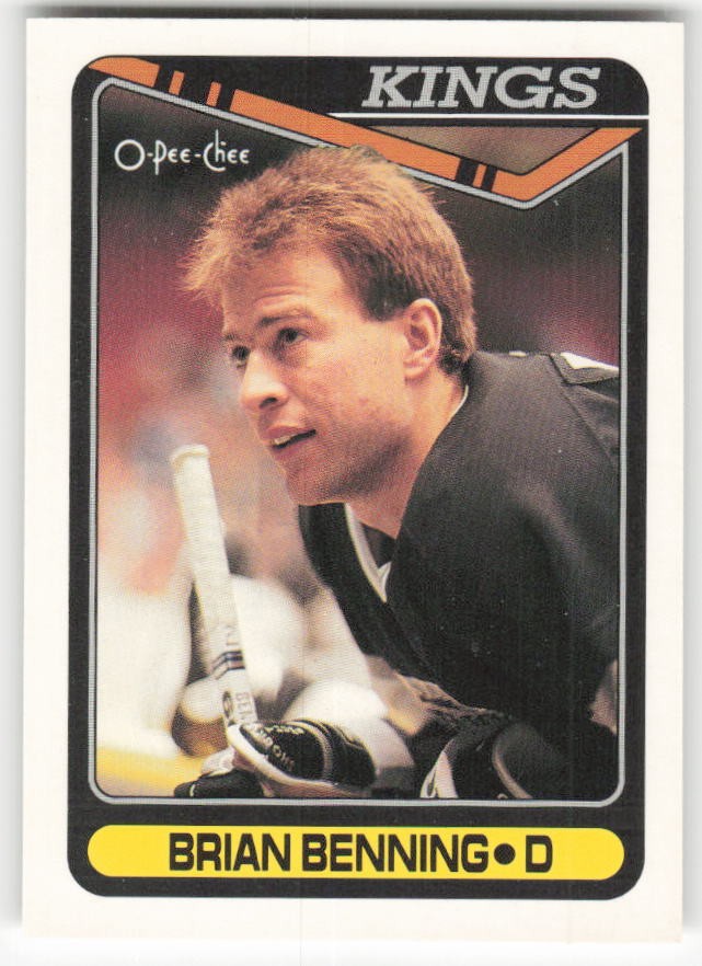 1990-91 O-Pee-Chee Brian Benning #365 Los Angeles Kings NM