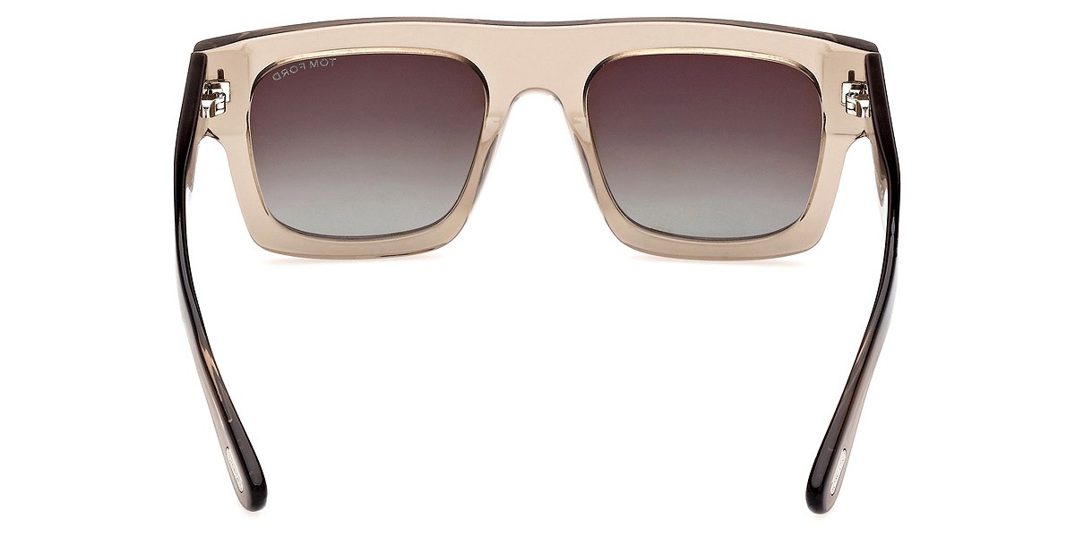 Tom Ford FT0711 Fausto Sunglasses Shiny Transparent Oyster Gradient Brown 53mm image 5