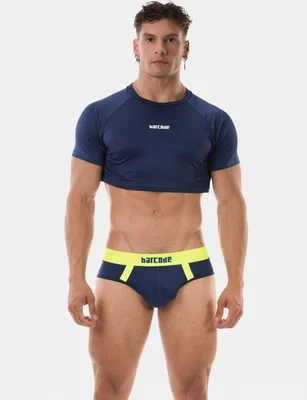 barcode Berlin - Crop Top TALON navy S M L XL Herren Shirt bauchfrei 92304/420 - Bild 1 von 4