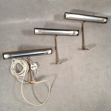 Vintage Picture Lights Wall Mounted Art Display Lamps Brass Effect Job Lot x3