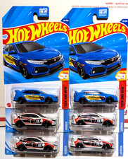 Hot Wheels 2018 Honda Civic Type R LOT OF 6