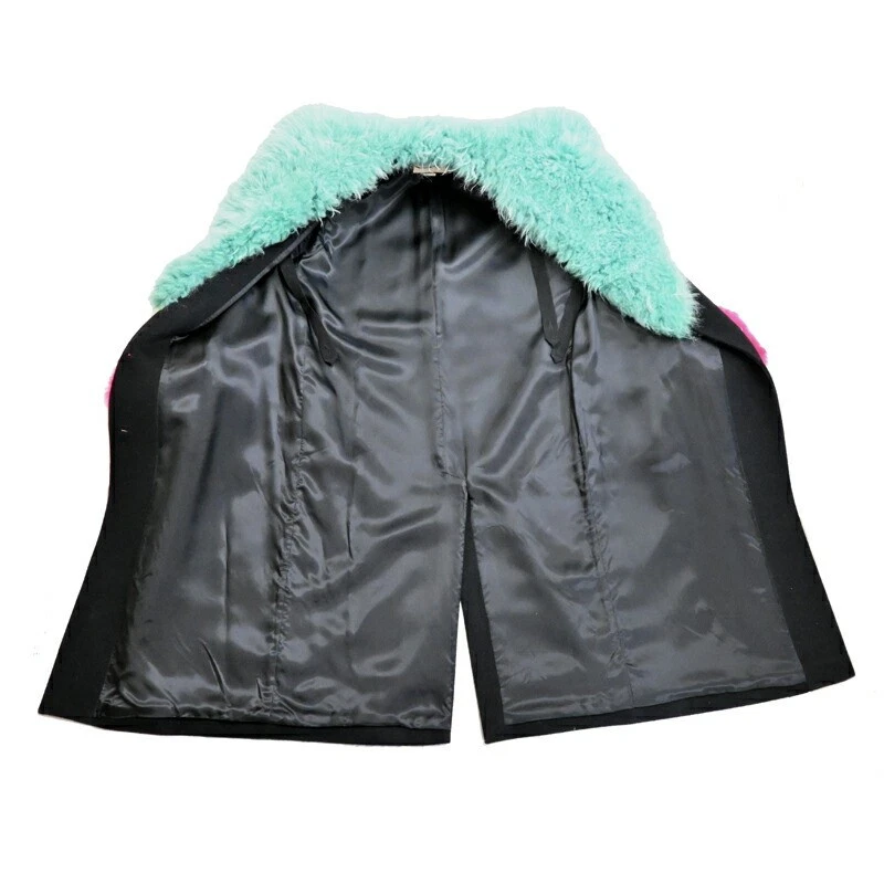 Cappotto Gucci bordo a contrasto 36 15580A 759596 lana nero Dh85350 inserzione disponibile