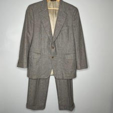 VTG Paul Stuart Gray Suit Super 100 Wool 43-37 Semi Tall/Long SB Stuart 1 Flaw