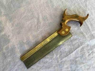 ANTIQUE SHEFFIELD WORKS MAKER ATKIN &SONS BRASS 9   13PPI TENION SAW FROM 1880