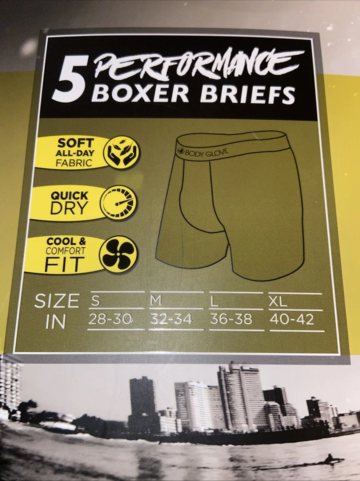 BODY GLOVE 5 PACK BOXER BRIEFS /MEDIUM / MSRP $48 - Image 3 of 4