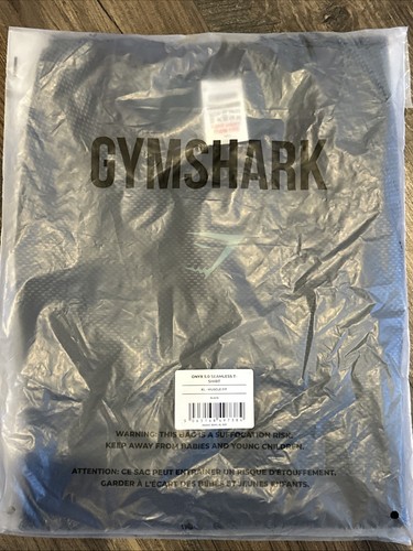 T-shirt Gymshark Onyx 5.0 Seamless Manches Longues Noir/gris Clair Taille XL - Neuf Avec étiquettes