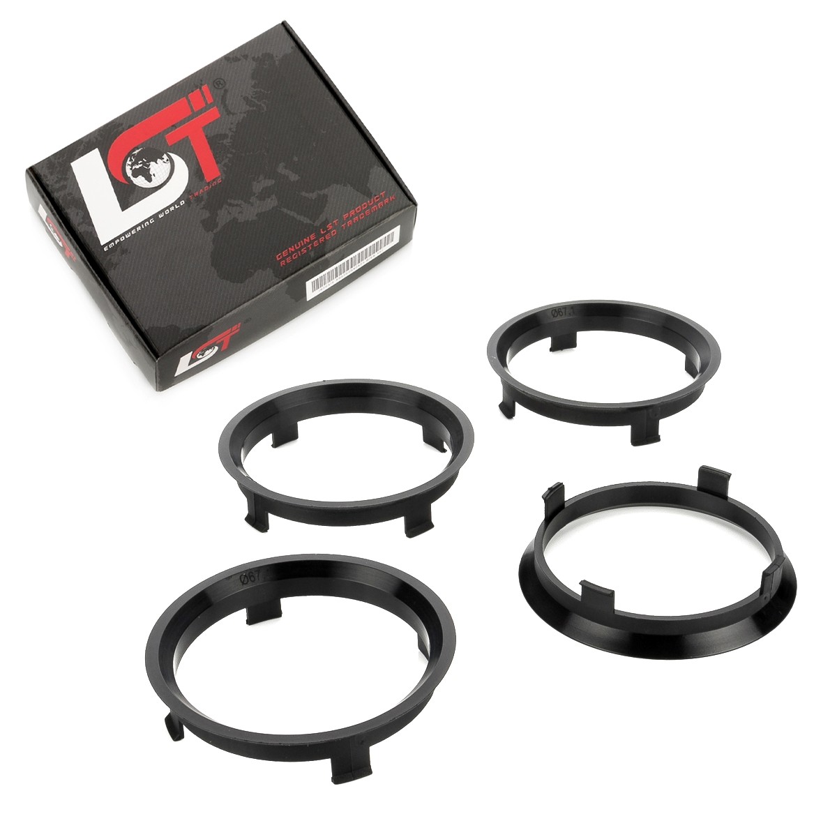 4x Distance Rings Centering for Alloy Wheels Ø 67,1 MM - Ø 72,6 mercedes