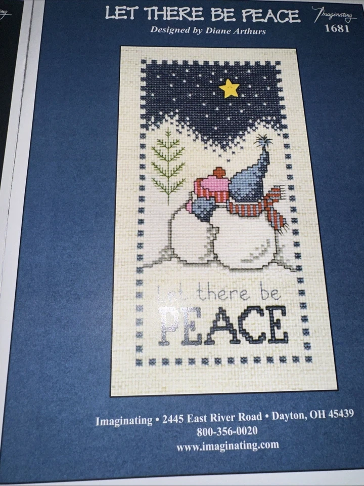 4 patrones de punto de cruz cuenta regresiva de Navidad, que haya paz, medias locas Foto 4 de 4