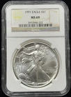NGC MS69 1991 US American Silver Eagle One Dollar Silver Coin S$1-222