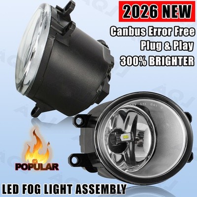 Pair LED White Fog Lights Bumper Driving Lamps - For Toyota Matrix 2009-2014