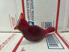 Fenton Vintage Ruby Red Glass Cardinal Bird Figurine Paperweight