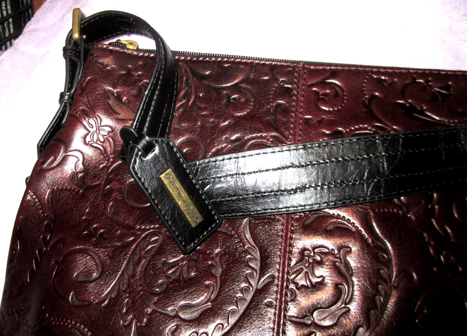 Bolso Tignanello Bolso de Mano en Relieve Cartera Bolso de Hombro Correa Ajustable Hebilla Foto 2 de 4