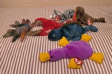 TY Teenie Beanie Babies Lot Of 6 - Pinchers, Prance, Early, Iggy, Patti, Claude