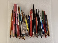 Pens & Pencils Advertising & Miscellaneous Estate Sale Lot Junk Drawer