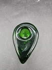 Blenko Glass # 6128 Dark Green  Candle Stick  Holder Vintage