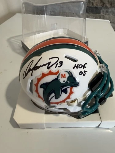 Dan Marino Autographed Mini Helmet Miami Dolphins Fanatics COA  HOF Inscription