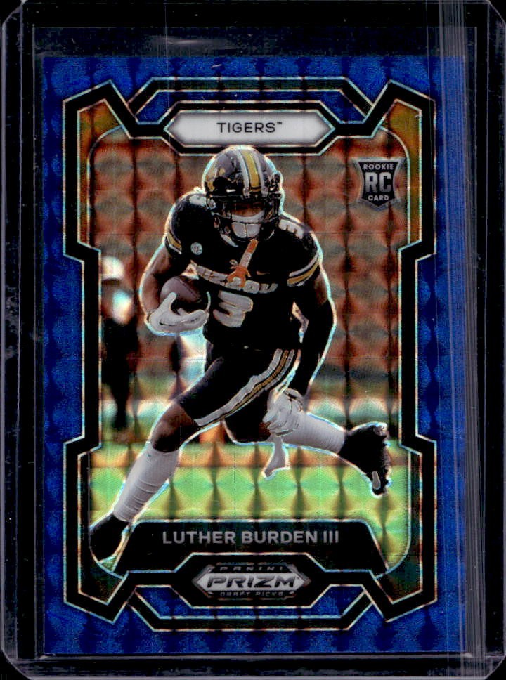2024 Prizm Draft Picks Luther Burden III RC Blue Finite Rated Prospect #86/89