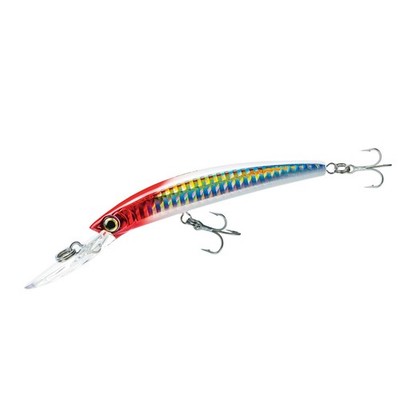 Yo-Zuri Crystal Minnow Deep Diver Lure, Holographic Redhead, 3-1/2-Inch