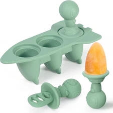 Astronaut Ice Pop Mould Set – Mini Silicone Breastmilk Popsicle Molds with Stick