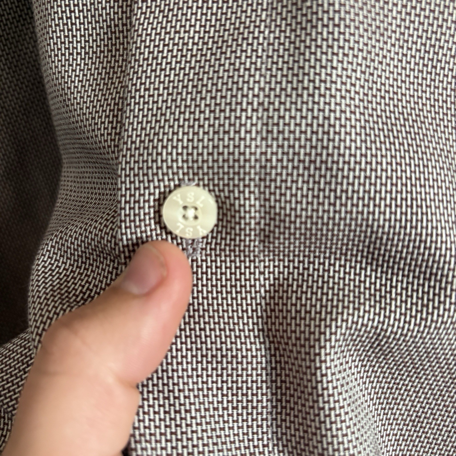 SAINT LAURENT YVES Saint Lauren camicia uomo elegante con bottoni taglia media 15 5 30 31