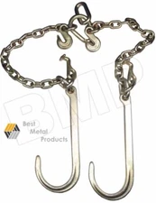 V Type Tow Chain J Hook 5/16 x  2´ Grab Hook Tractor Car Wrecker Truck 0900133