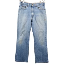 Levi's Men's Orange Tab Straight Jeans Blue 32x28.5 Stone Wash Denim Vintage