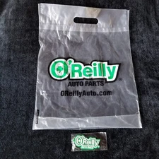 O’Reilly Auto Parts Logo Plastic Keychain Key Ring and Promotional Plastic Bag
