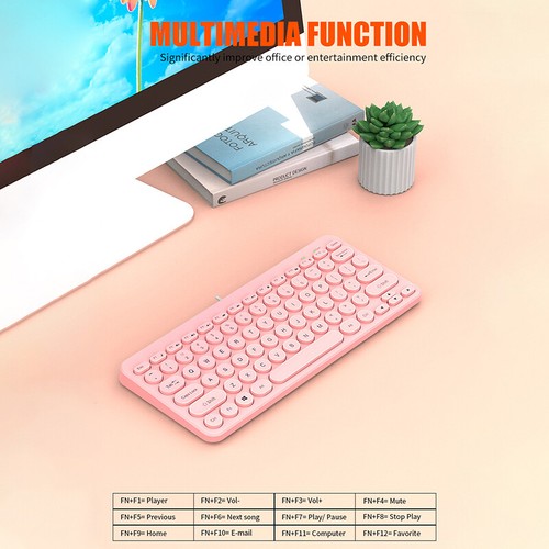 Colorful Retro 78 Key USB Wired Keyboards For Laptop PC Universal Computer W❤D - Bild 5 von 16