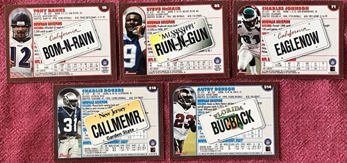 (5) 1999 Bowman Interstate Inserts Steve McNair, Autry Denson & Charlie RogersRC - Picture 2 of 2