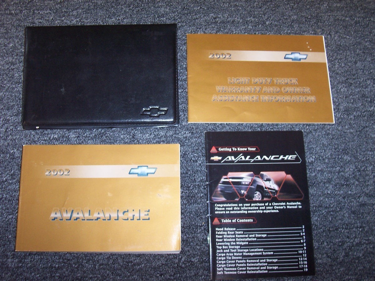 2002 CHEVY SILVERADO 1500 OWNERS MANUAL visual data 5