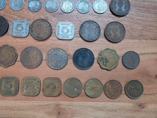 lot of 48 old British Ceylon coins - Copper, nickel, silver etc collection - Picture 17 of 17