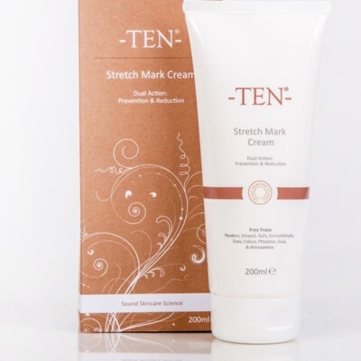 Ten Stretch Mark Cream 200 ml, Dual Action Prevention & Reduction, EU SELLER