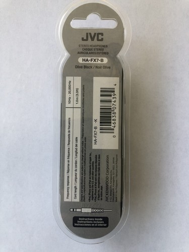 JVC Nuove Cuffie Stereo Gumy Plus Colore Nero Oliva HA-FX7-B con Cavo - Foto 2 di 2