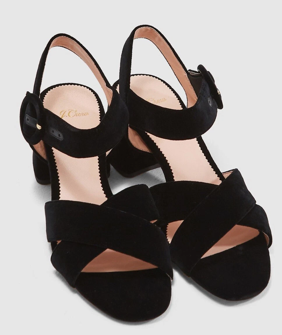 NIB J.Crew Velvet Penny Sandals Ankle Strap Heels Size 8 SOLD