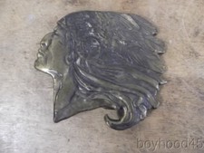 NATIVE AMERICAN INDIAN CHIEF-Vintage Bronze Belt Buckle