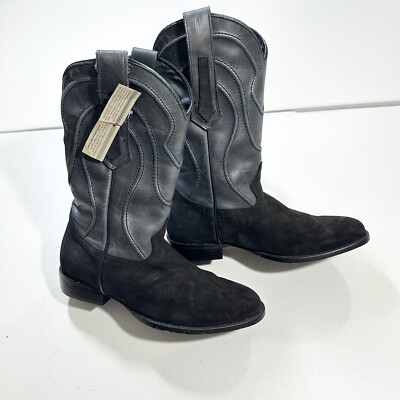 Dingo Western Boots Mens Whiskey River Leather Size 8 D Pull On DI 847 Black