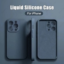 Custodia morbida silicone liquido lusso iPhone 11 12 13 14 15-16 Pro Max antiurto